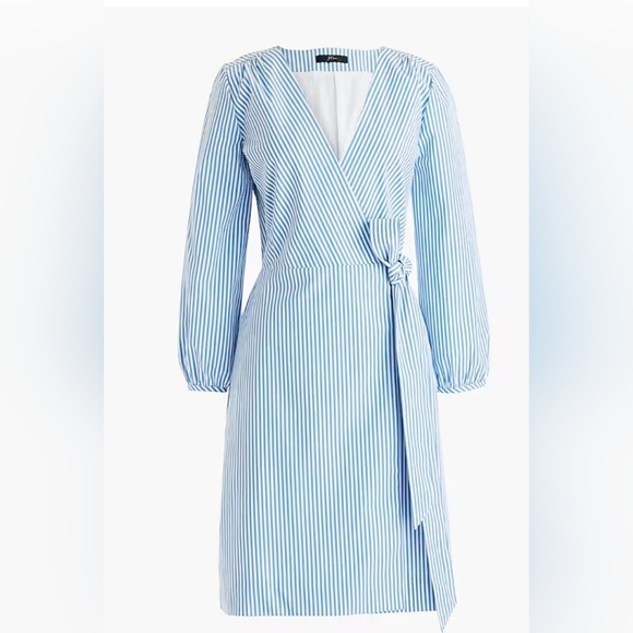 J.Crew Ladies Best Selling Cotton Lined Wrap Around Dress. Size 00. - Picture 1 of 9